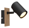 Spot Linca noir mat, L 15,1 cm