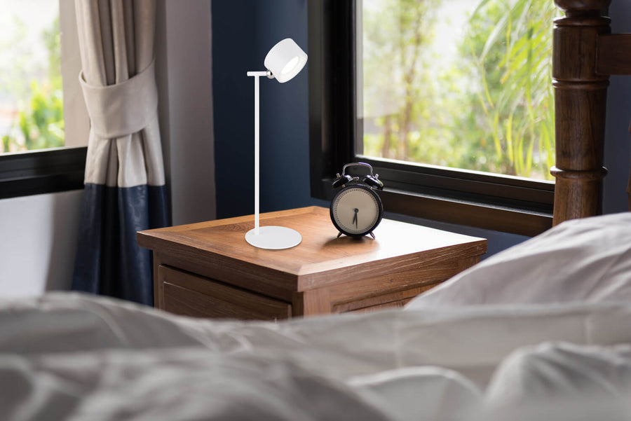 Lampe à poser Jorje blanche mat