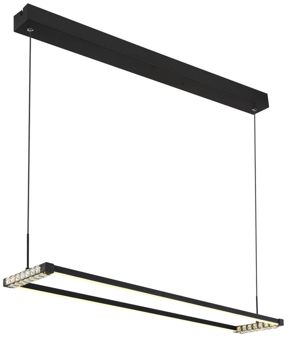 Suspension Mariella noire mat