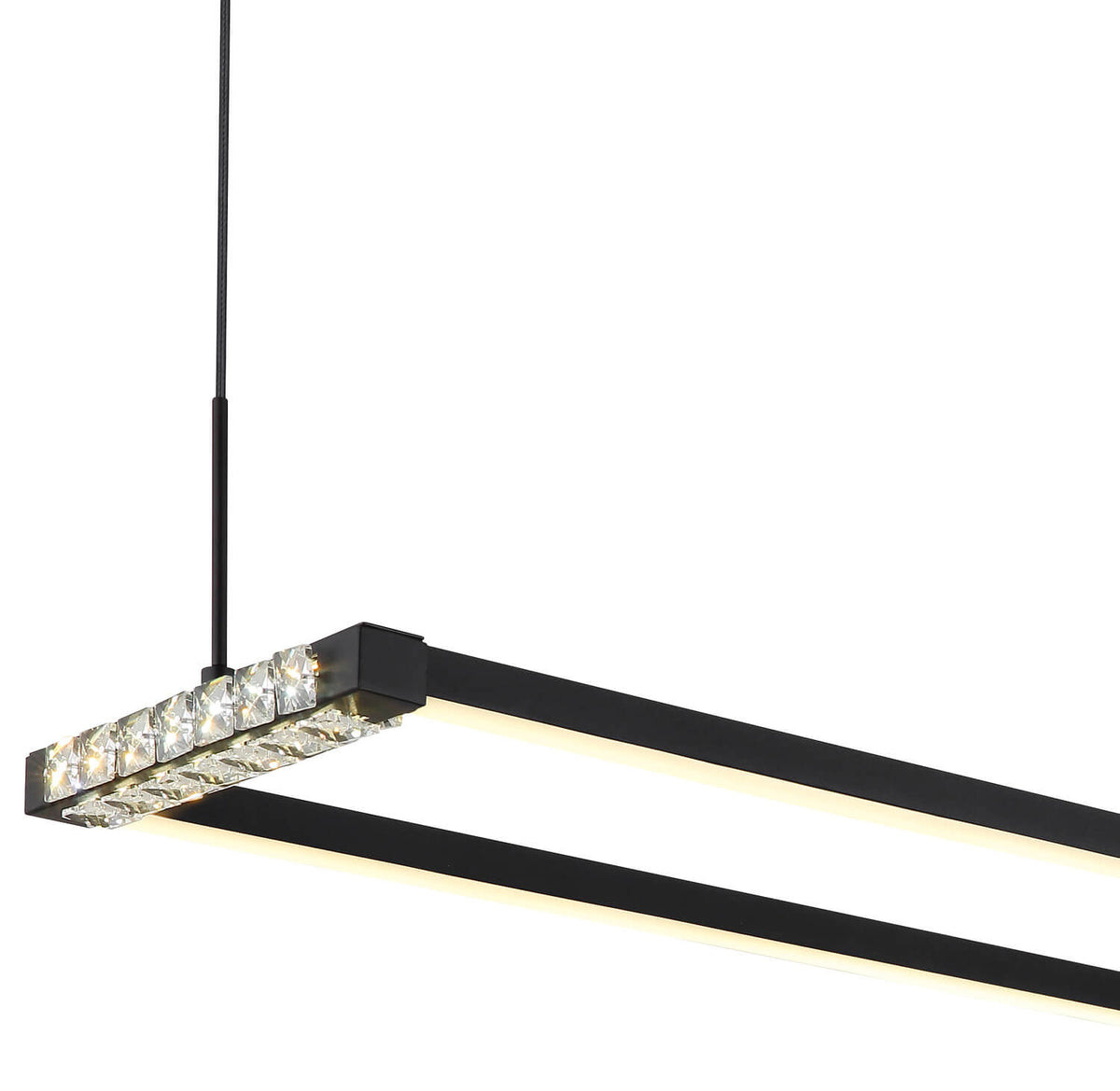 Suspension Mariella noire mat
