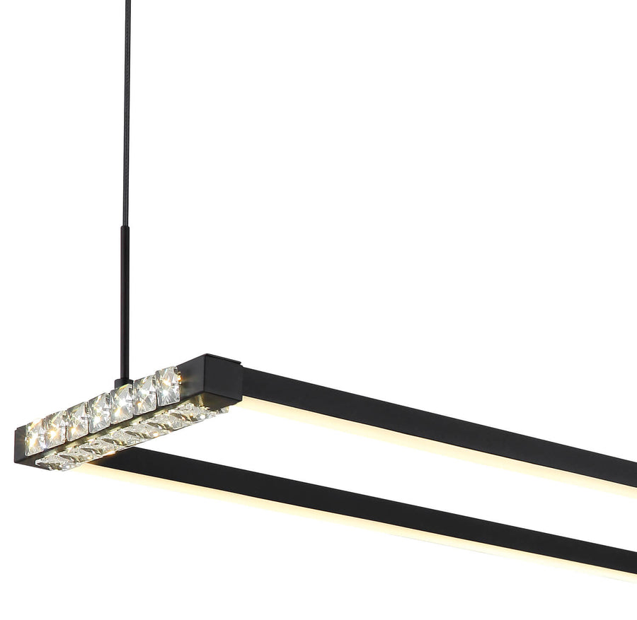Suspension Mariella noire mat