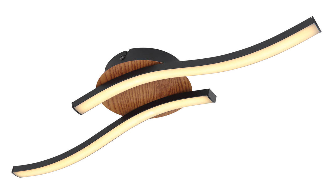 Plafonnier Evita noir, L 51 cm