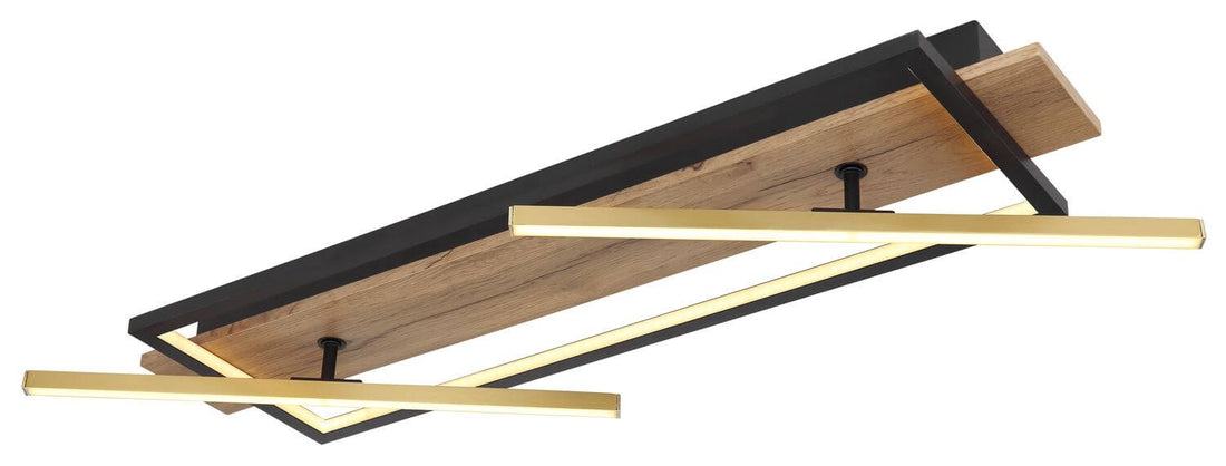 Plafonnier Beatrix noir mat, L 40,5 cm