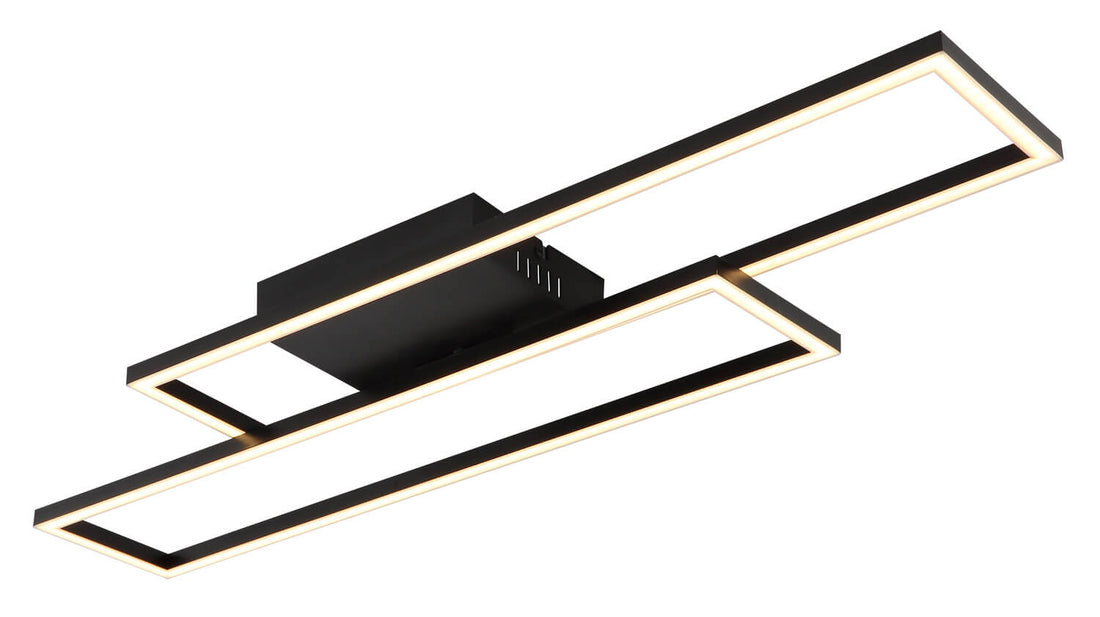 Plafonnier Tatjana noir mat, L 80 cm (67363-30)