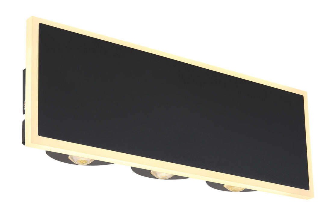 Applique murale Saidy noire mat, L 50 cm