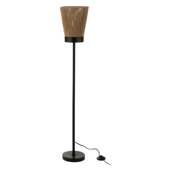 Große Lampe Jute Beige