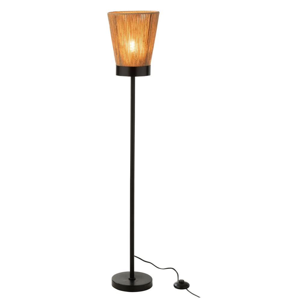 Große Lampe Jute Beige