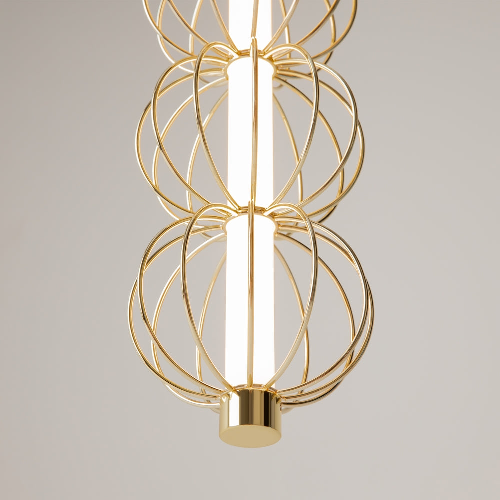 Golden Cage Suspension luminaire doré