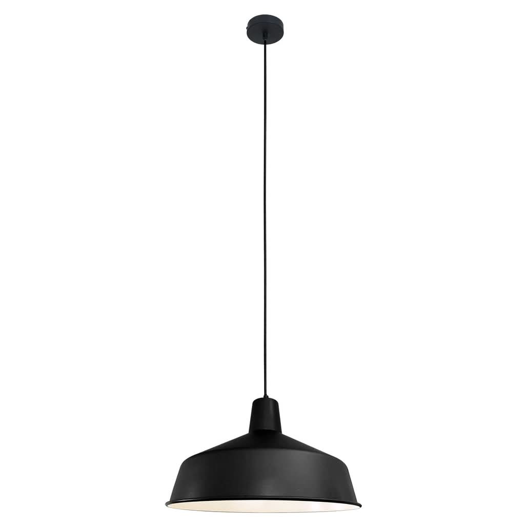 Schwarze Industrie-Hängeleuchte, Metall-Glockenschirm Ø40 cm, Küche | Black Moon