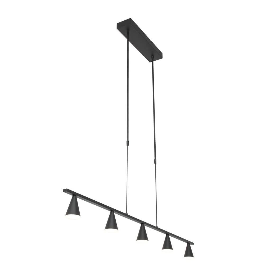 Suspension noire design Vortex 120 cm, salle à manger | 3066ZW