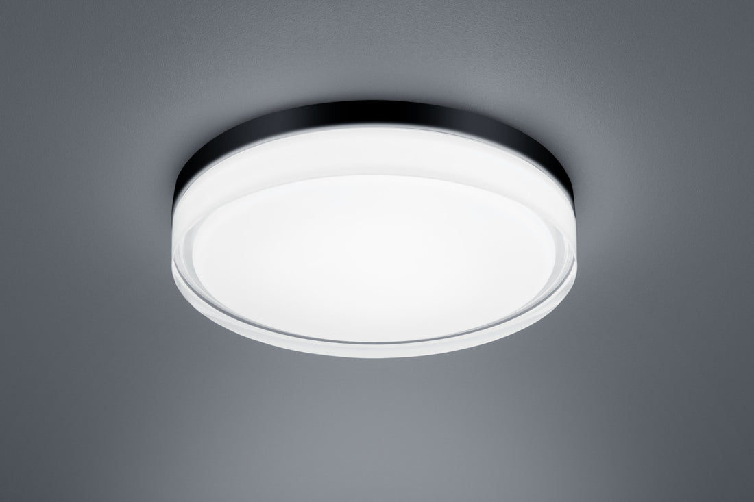 Plafonnier extérieur Tana noir, Ø 33 cm