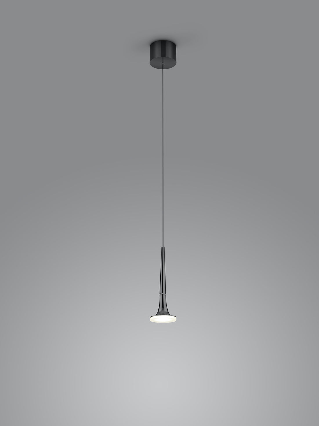 Suspension Flute noire et chromée (16/2001.64)