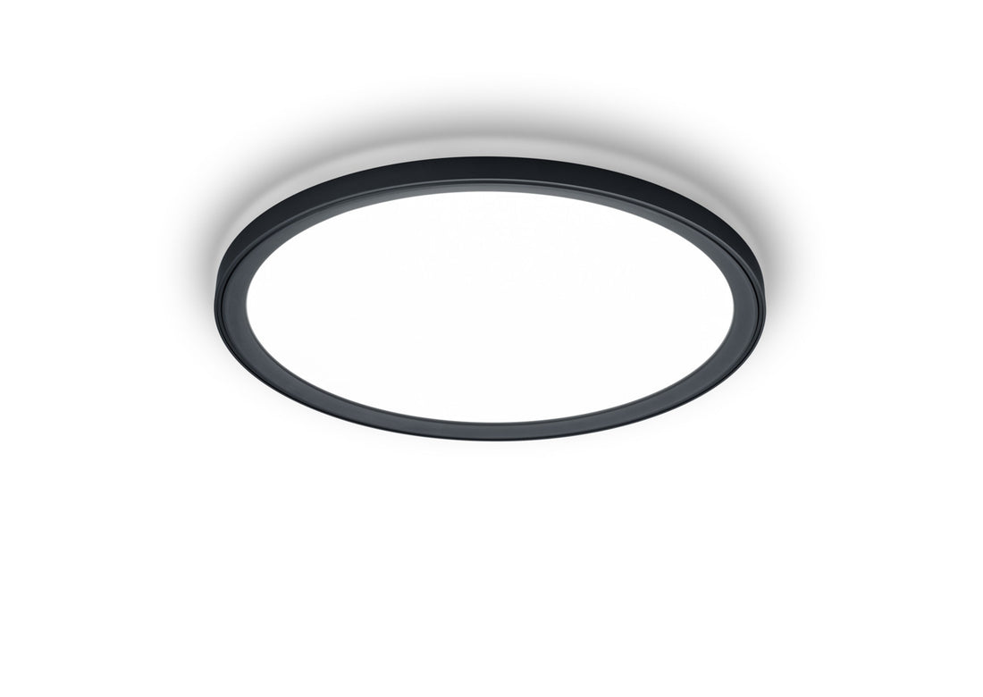 Plafonnier Dawa noir, Ø 55 cm