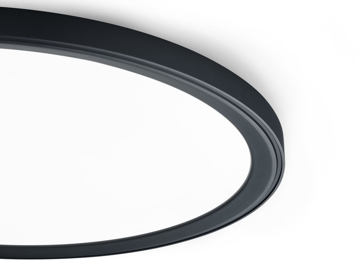 Plafonnier Dawa noir, Ø 55 cm
