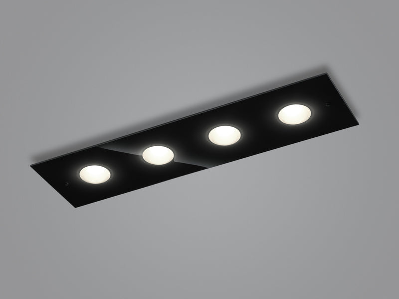 Plafonnier Nomi noir, L 75 cm