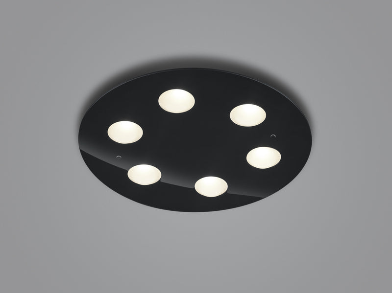 Plafonnier Nomi noir, Ø 49 cm