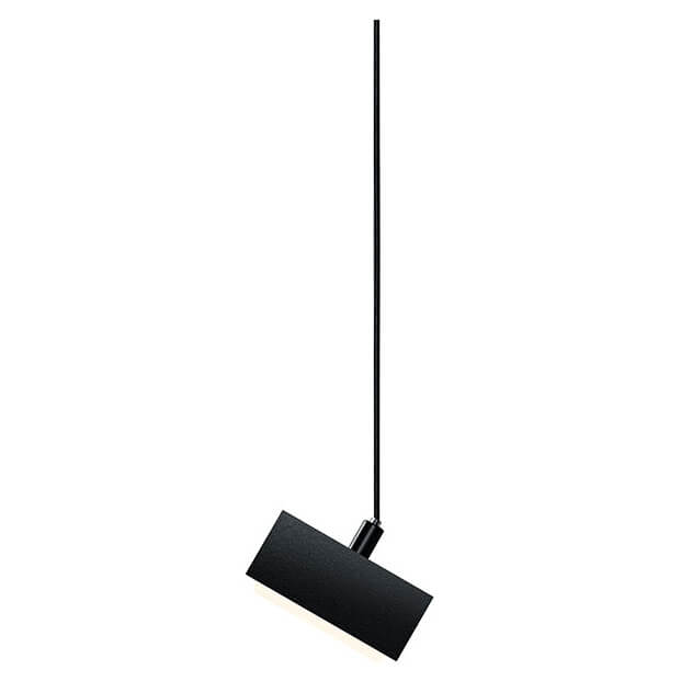 Autre angle du spot suspendu, face noire mate sans doré visible
