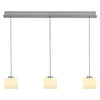 Suspension Abby aluminium et opale, verre, L 110 cm