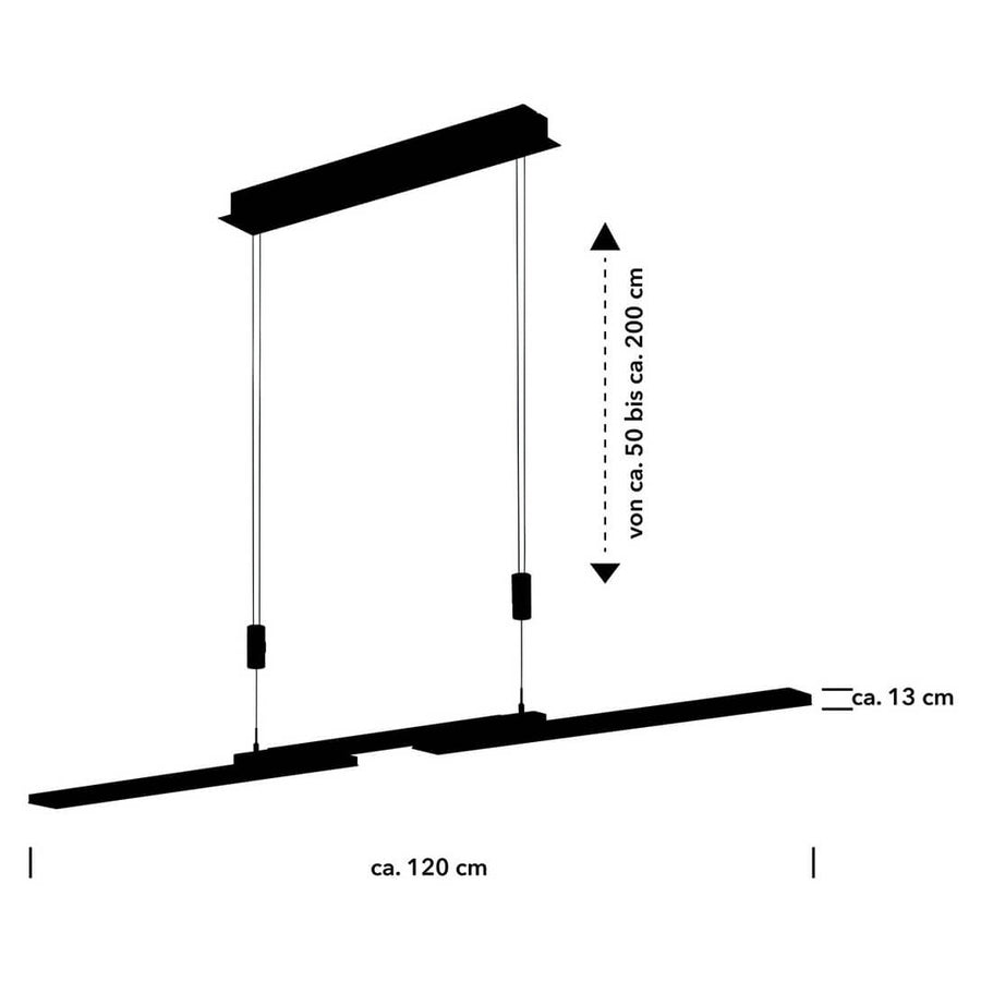 Suspension More anthracite, L 130 cm