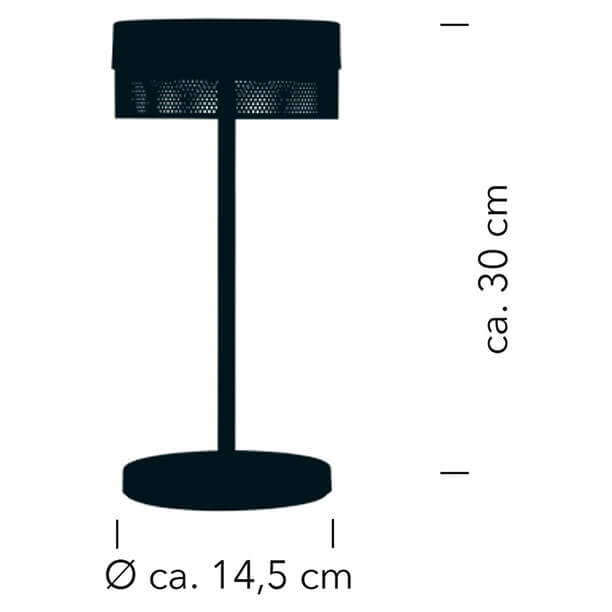 Lampe extérieure Mesh-B blanche, H 30 cm