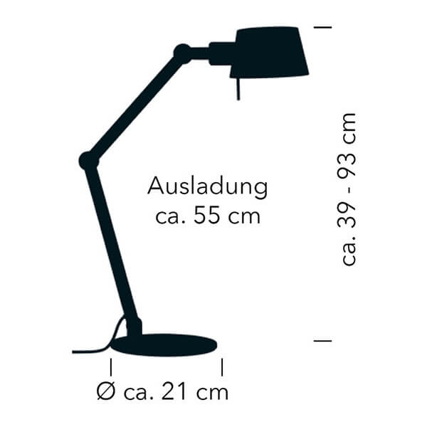 Lampe à poser Medo noire