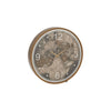 Europa-Wandkarte Uhr MDF Goldfarben Groß | Gale