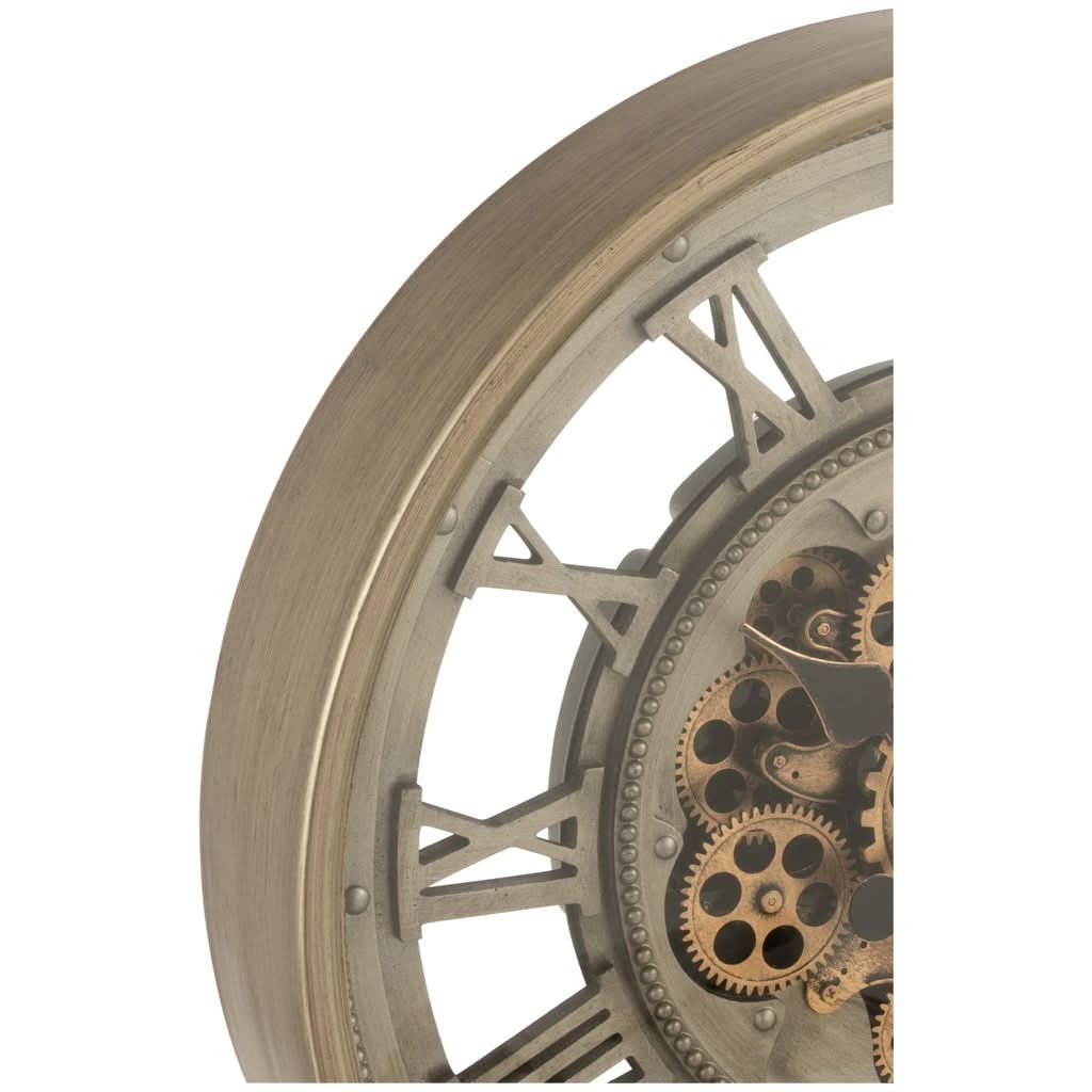 Antike Uhr mit sichtbarem Uhrwerk