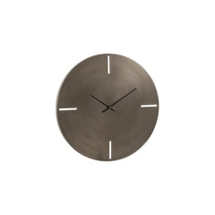 Kleine Wanduhr Metall Dunkelgrau