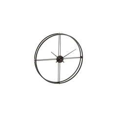 Kleine Wanduhr aus schwarzem Metall