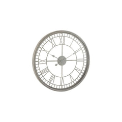 Wanduhr Metall Glas Grau