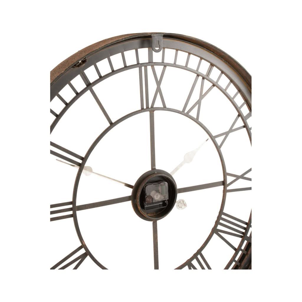 Romantische Uhr aus Metall und Glas