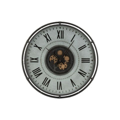 Metallwanduhr mit römischen Ziffern
