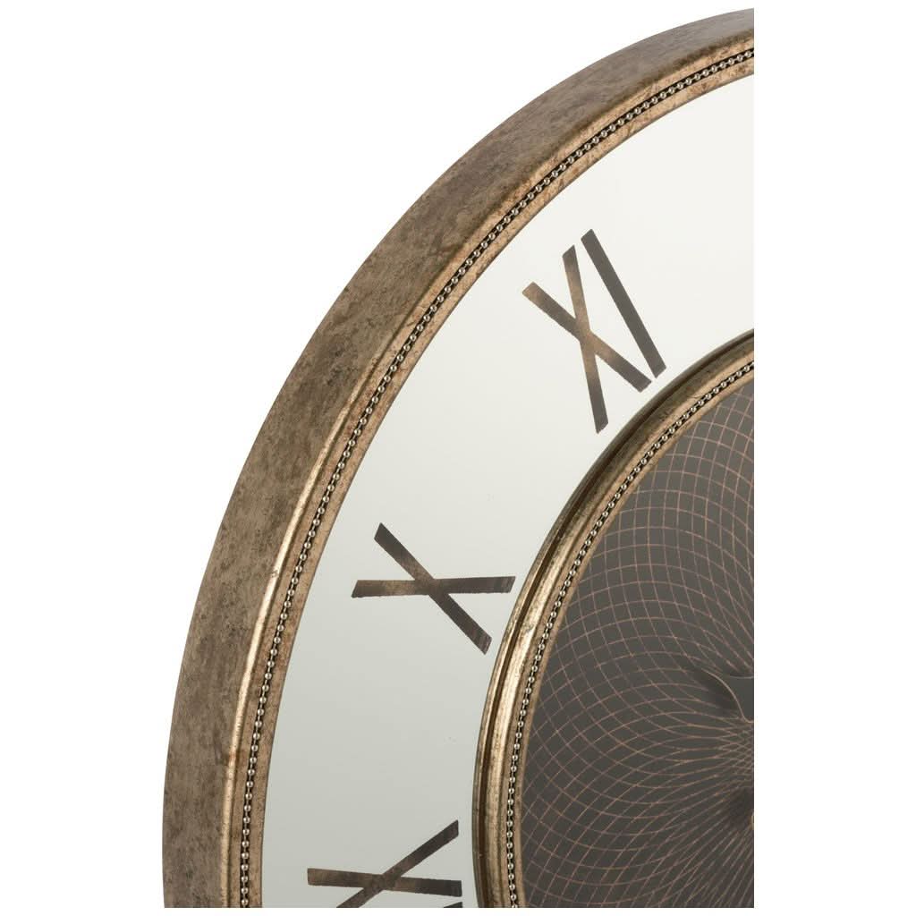 Antike goldene LED-Spiegeluhr
