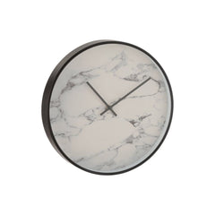 Dekorative marmorierte schwarze Uhr