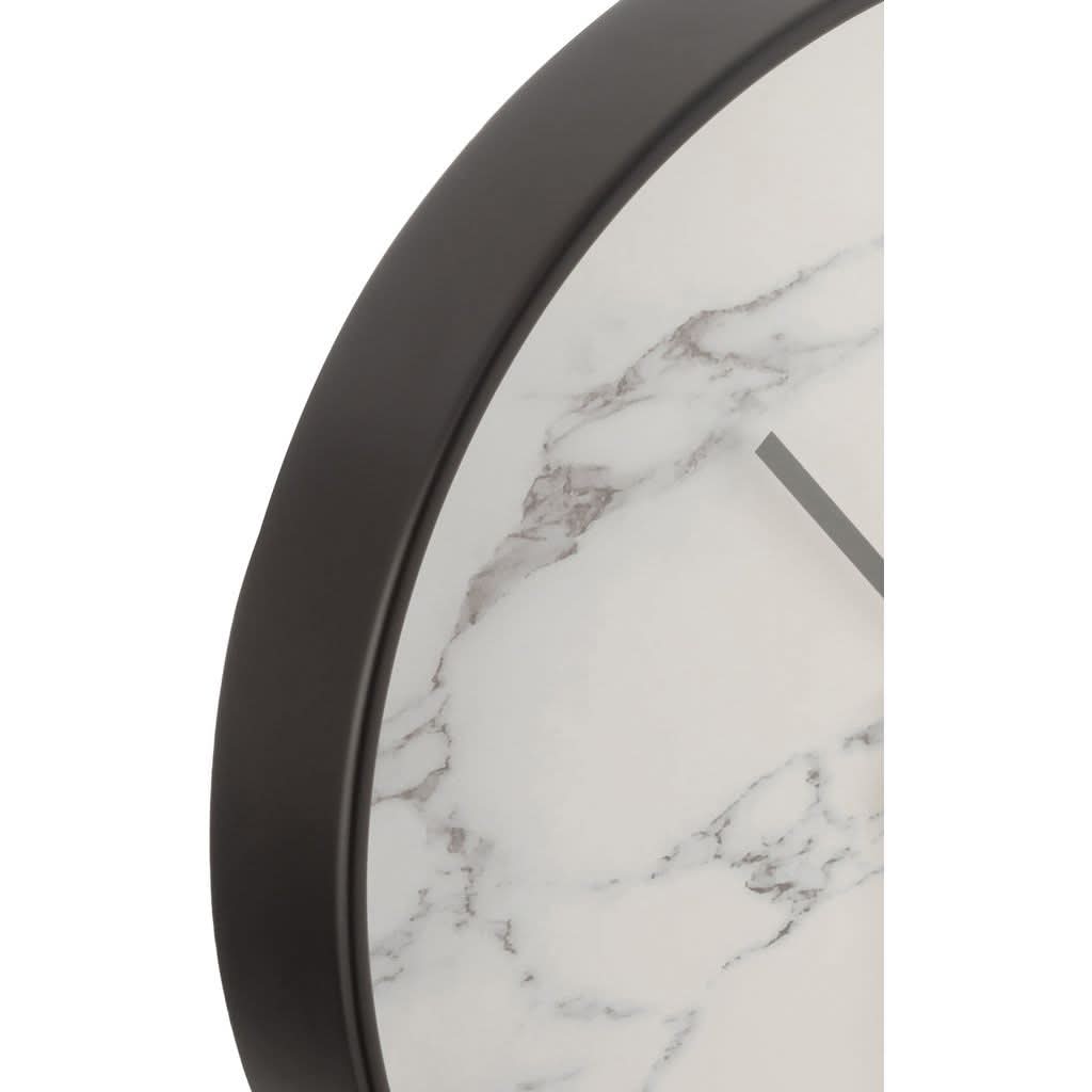Dekorative marmorierte schwarze Uhr