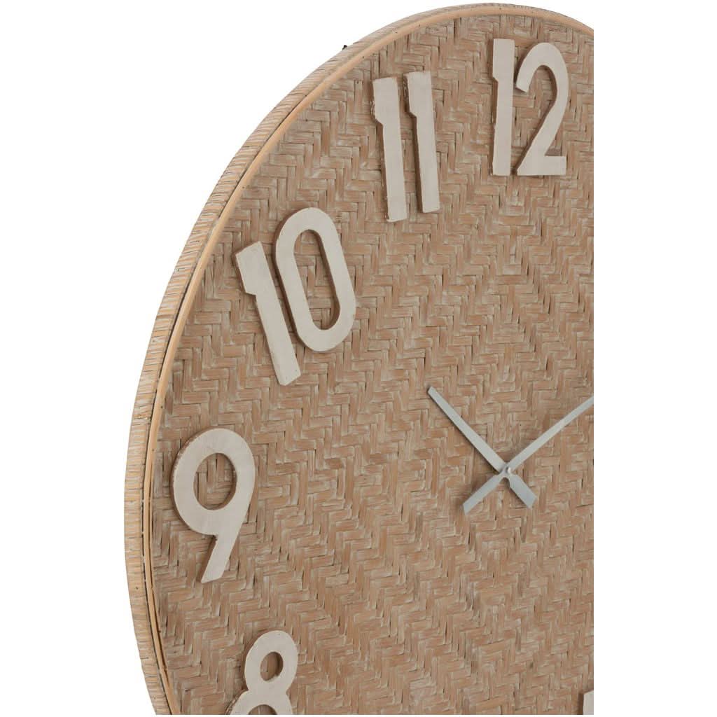 Weiße natürliche runde Wanduhr