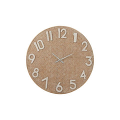 Weiße natürliche runde Wanduhr