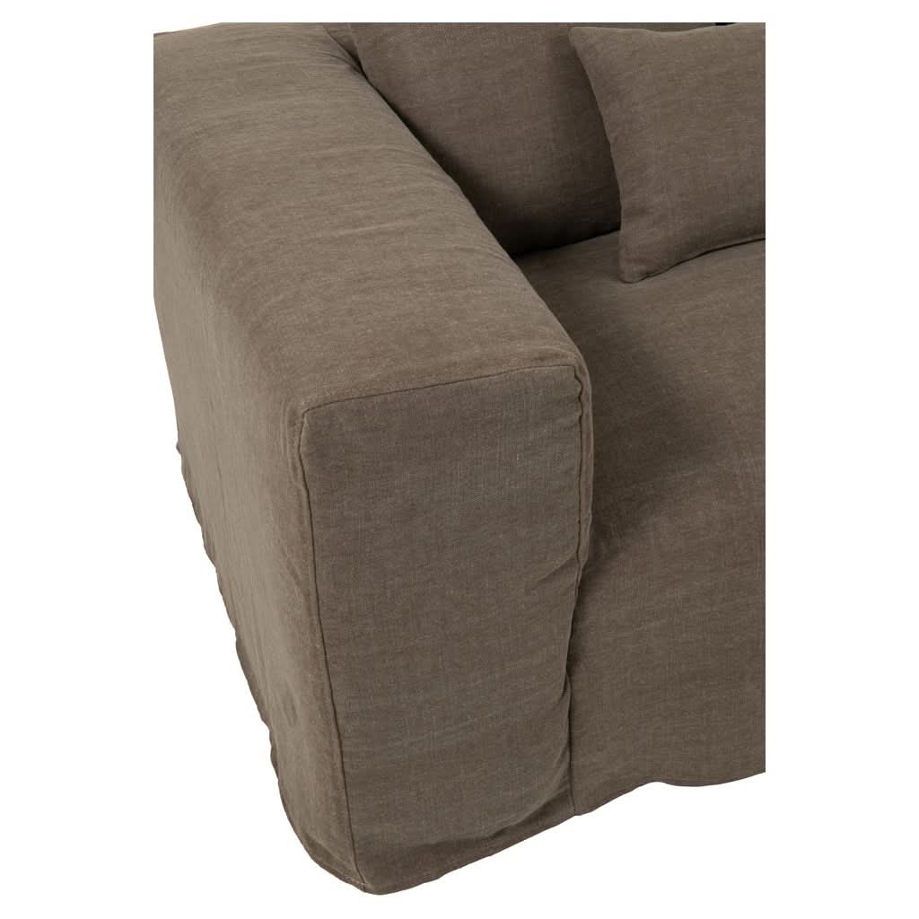 Housse Canapé Lin Taupe Désert - Designix