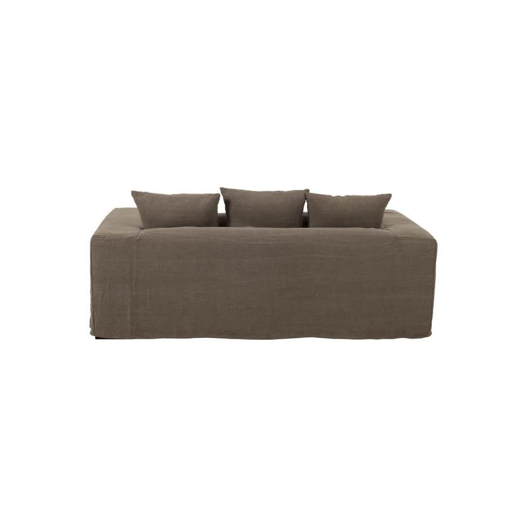 Housse Canapé Lin Taupe Désert - Designix