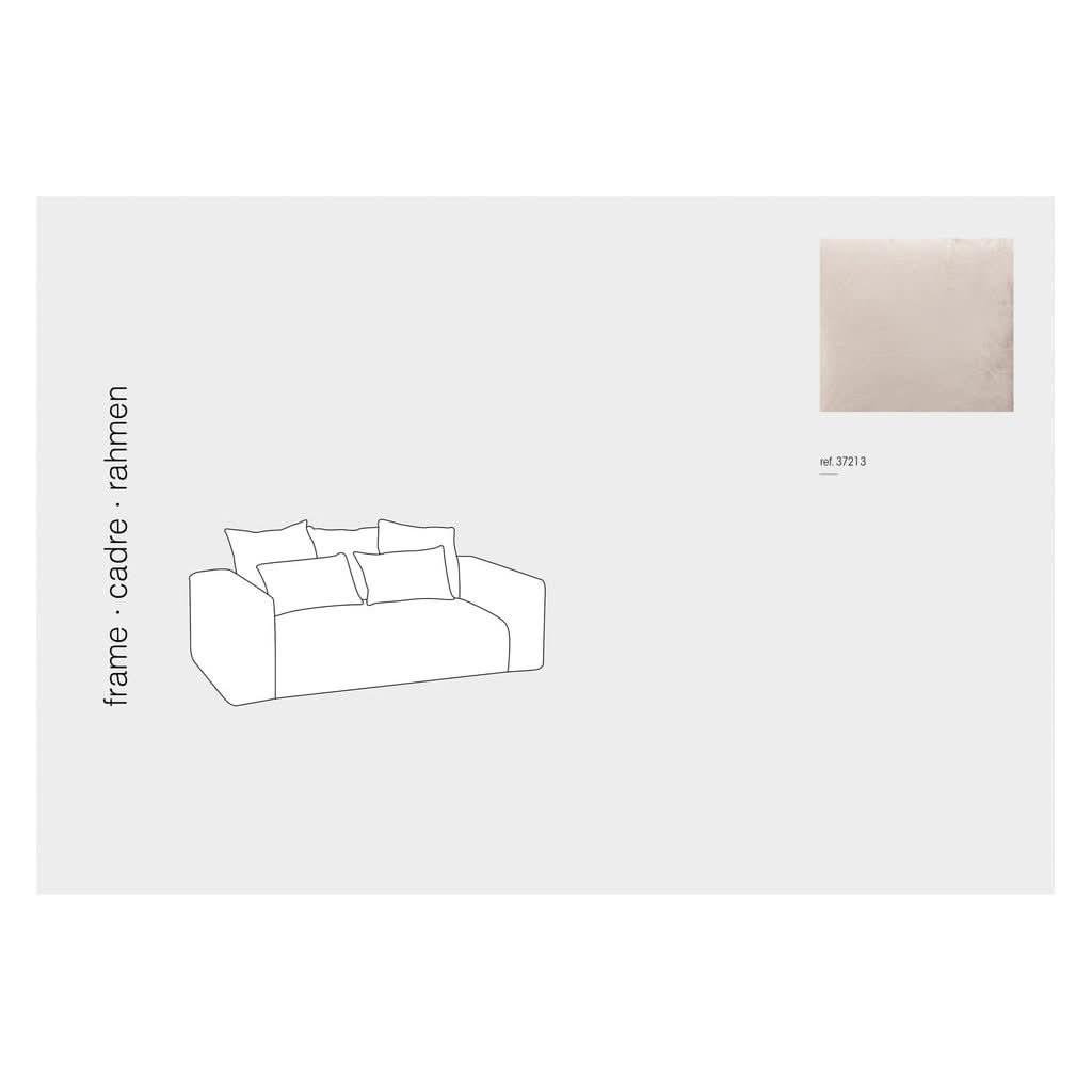 Housse de Canapé Velours Beige avec Coussins