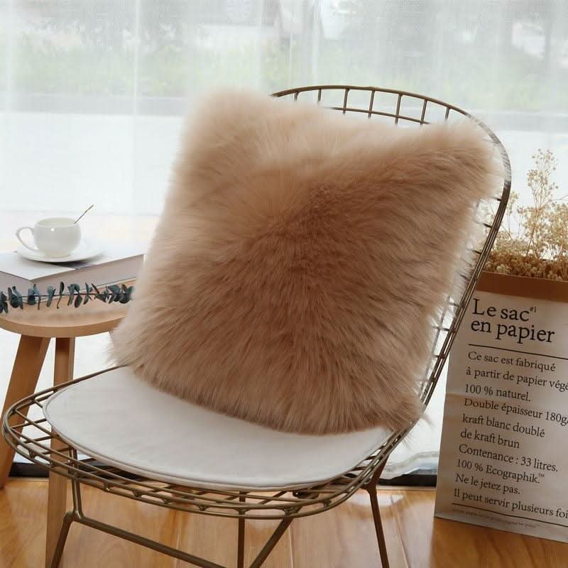 Housse de Coussin Laine Douce | Nuit Sereine - Designix Coussin Marron 40x40cm