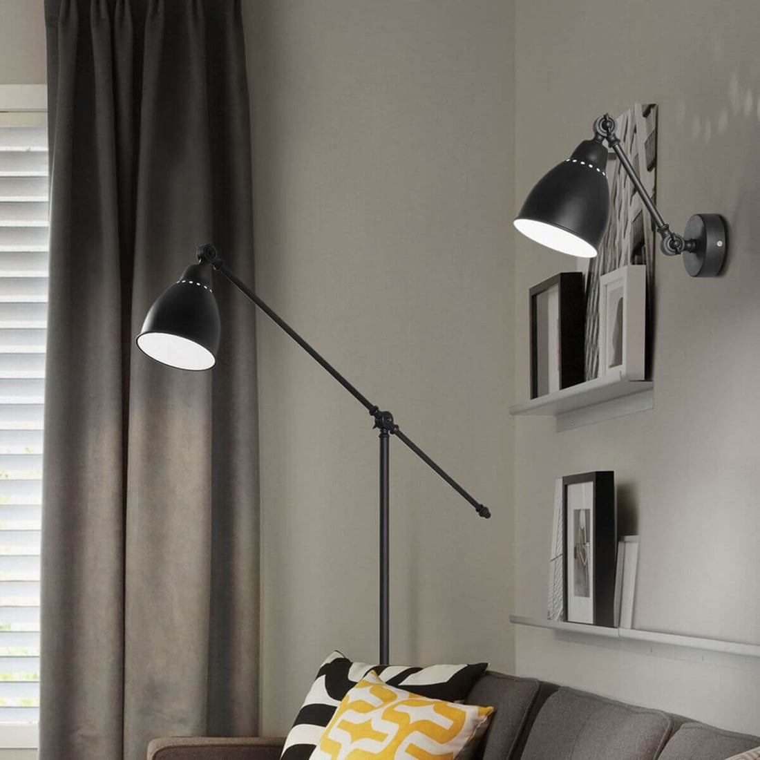 Lampadaire Newton noir
