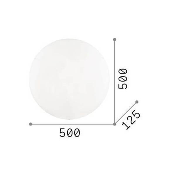 Plafonnier Simply 4 lumières blanc, verre