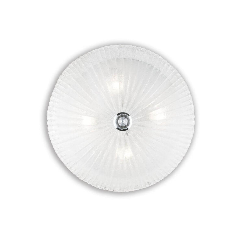 Plafonnier Shell 4 lumières transparent, verre