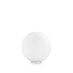 Lampe à poser Mapa Bianco blanche, verre, Ø 20 cm