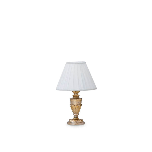 Lampe à poser Firenze dorée, tissu