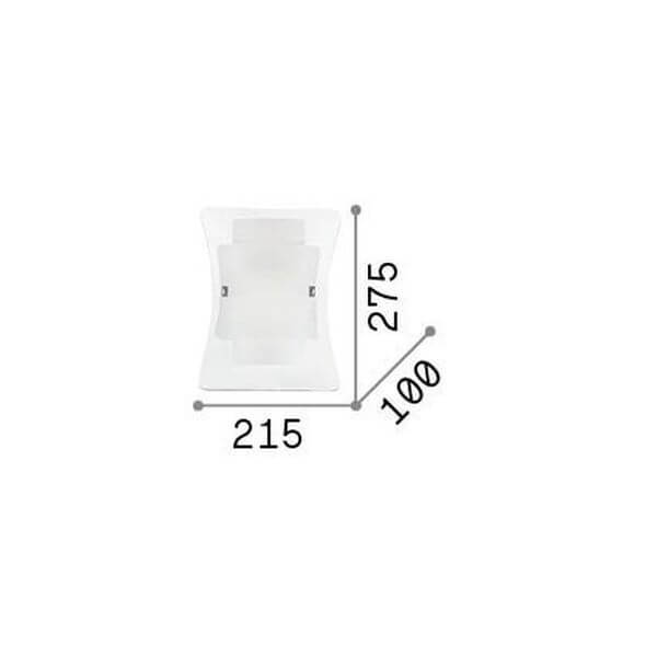 Applique murale Triplo blanche, verre