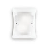 Applique murale Triplo 2 lumières blanche, verre