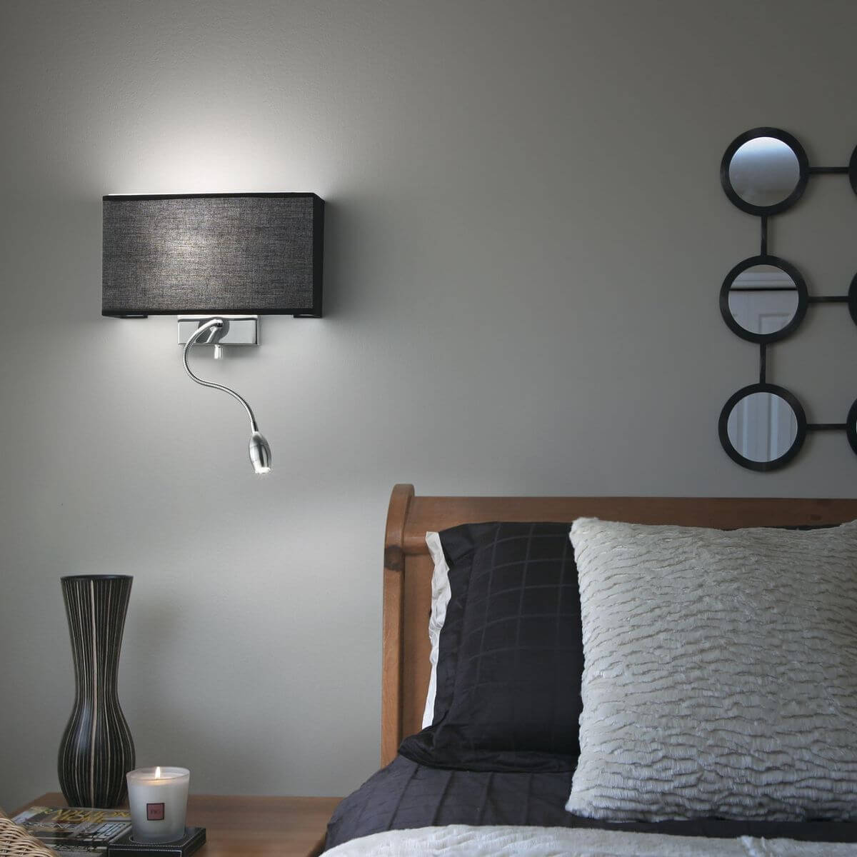Applique murale Hotel noire, tissu (035956)