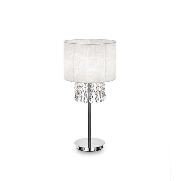 Lampe à poser Opera blanche, cristal